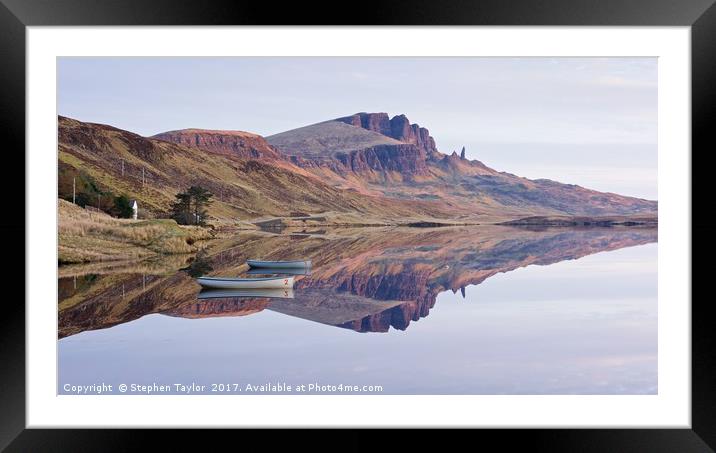 First Light at Old Man of Storr Framed Mounted Print by Stephen Taylor