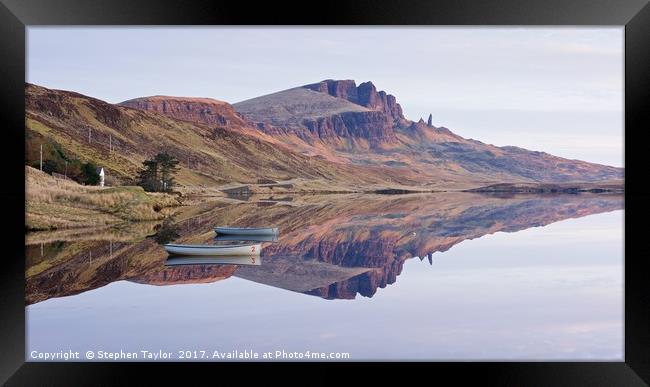 First Light at Old Man of Storr Framed Print by Stephen Taylor