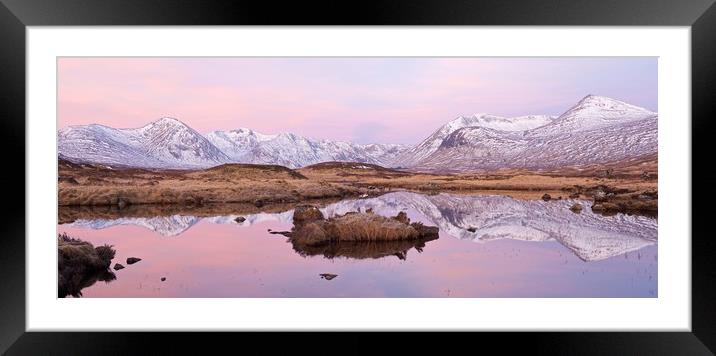 Sunrise Panorama of Rannoch Moor Framed Mounted Print by Stephen Taylor