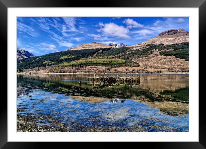 Loch Long Reflection Framed Mounted Print by Valerie Paterson