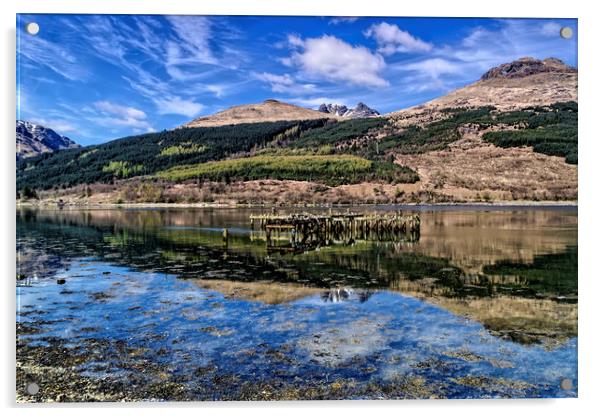 Loch Long Reflection Acrylic by Valerie Paterson