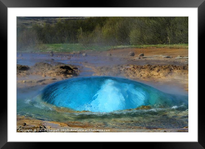 Geyser Dome Framed Mounted Print by David Chennell