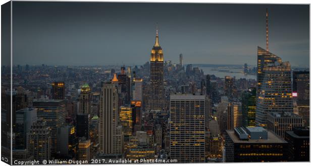 New York Skyline  Canvas Print by William Duggan