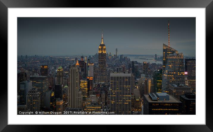 New York Skyline  Framed Mounted Print by William Duggan