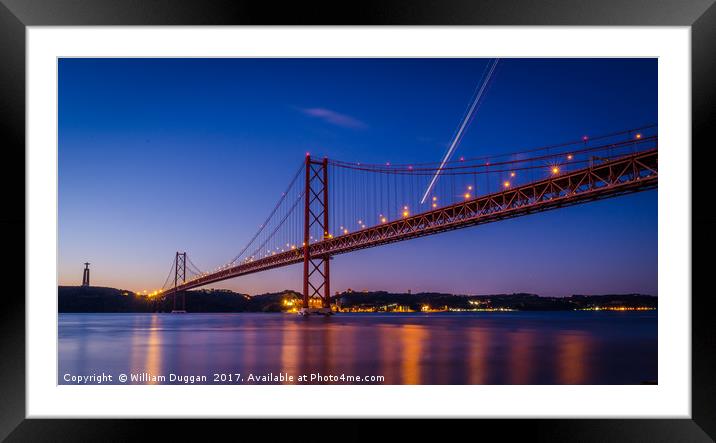 The Lisbon Bridge  Framed Mounted Print by William Duggan