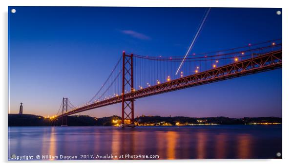 The Lisbon Bridge  Acrylic by William Duggan