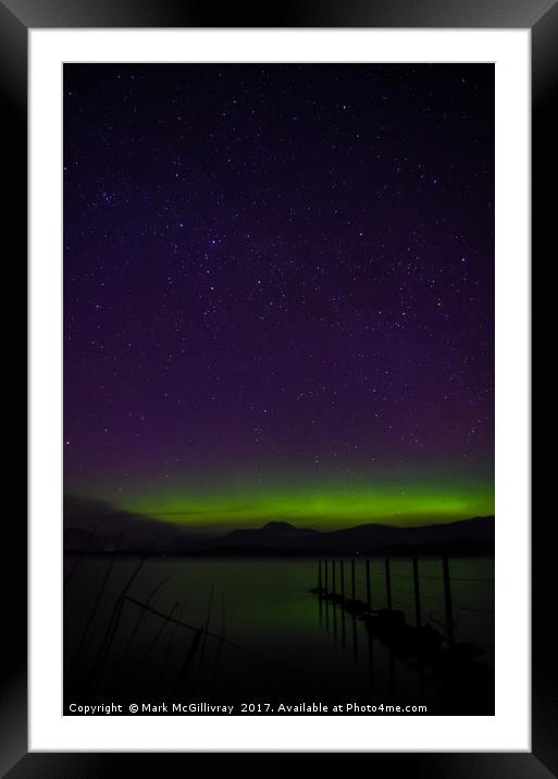 Loch Lomond Aurora 2 Framed Mounted Print by Mark McGillivray