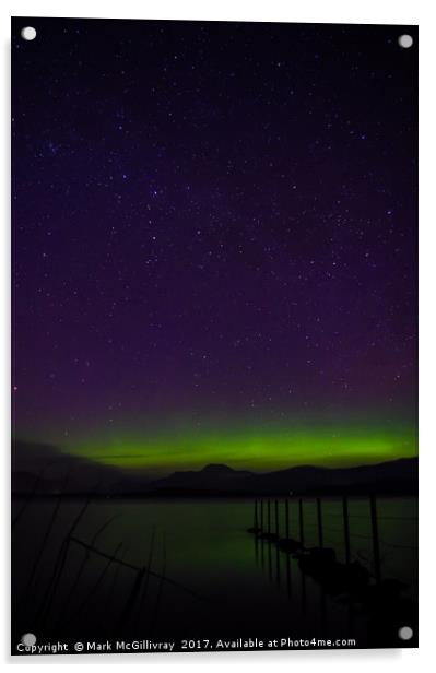 Loch Lomond Aurora 2 Acrylic by Mark McGillivray