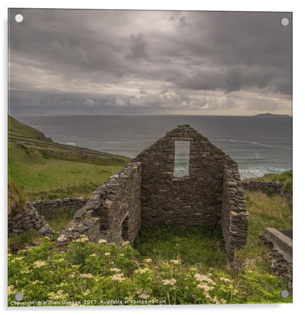 West of Ireland Famine Cottage. Acrylic by William Duggan