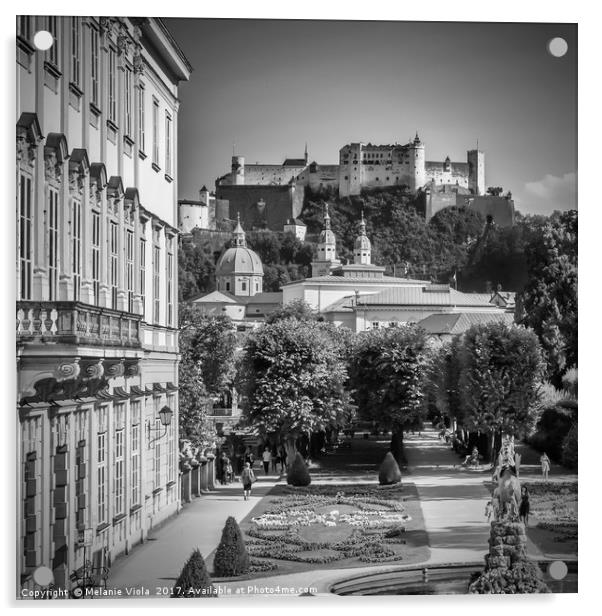 SALZBURG Wonderful View to Salzburg Fortress Acrylic by Melanie Viola