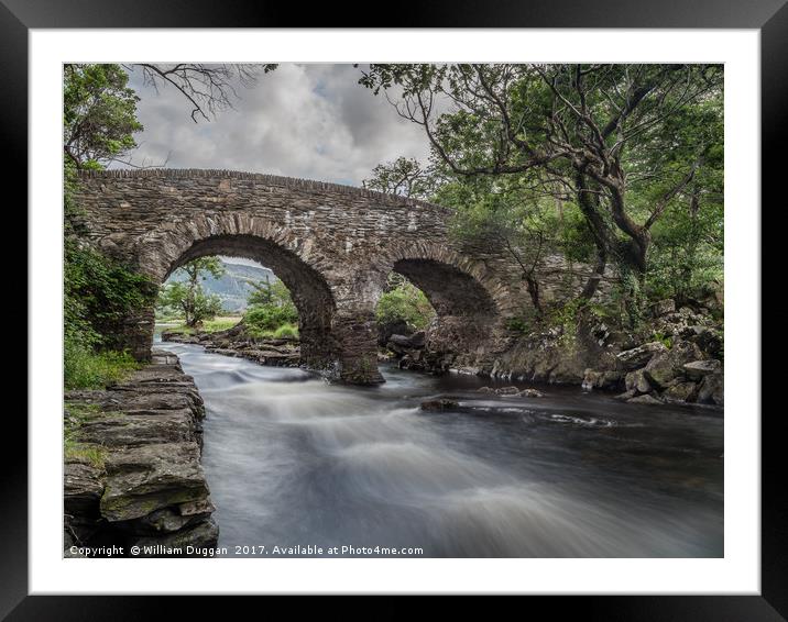 The Stone Bridge at the Meeting of the Waters Framed Mounted Print by William Duggan