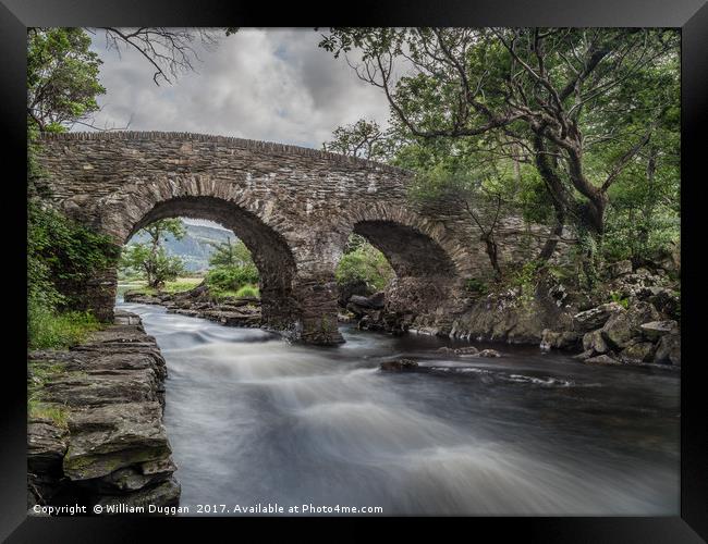 The Stone Bridge at the Meeting of the Waters Framed Print by William Duggan
