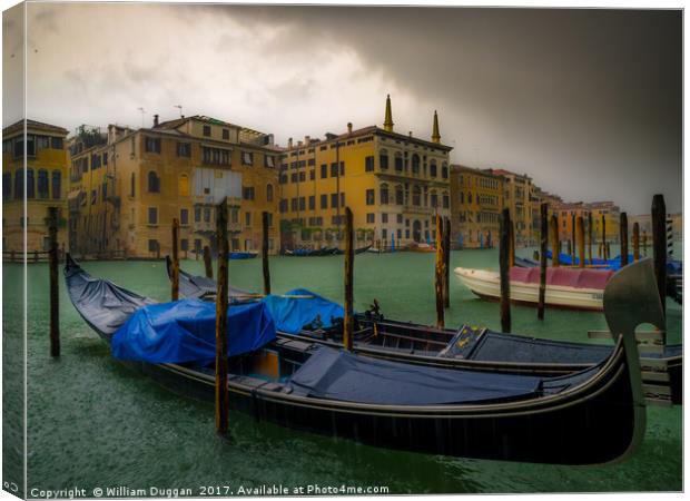 Venetian Rain Canvas Print by William Duggan