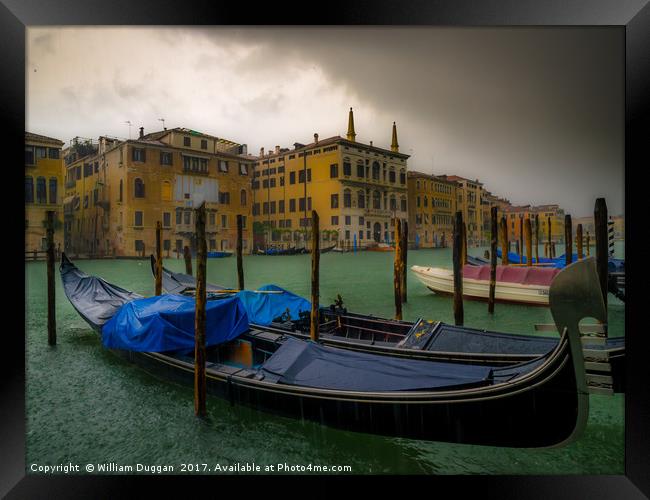 Venetian Rain Framed Print by William Duggan