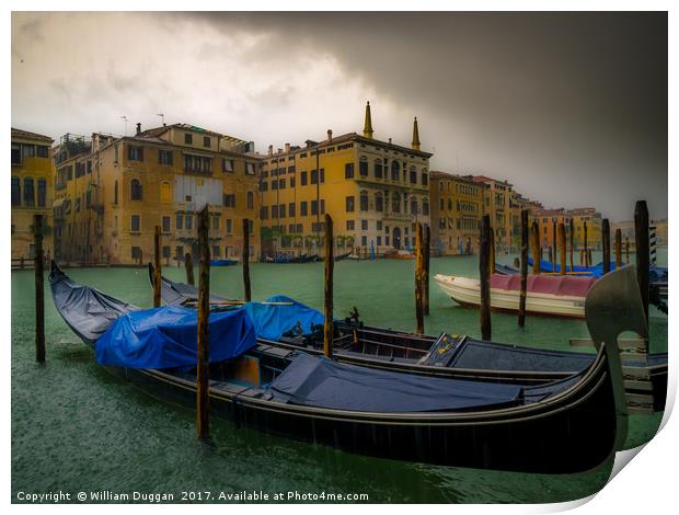 Venetian Rain Print by William Duggan