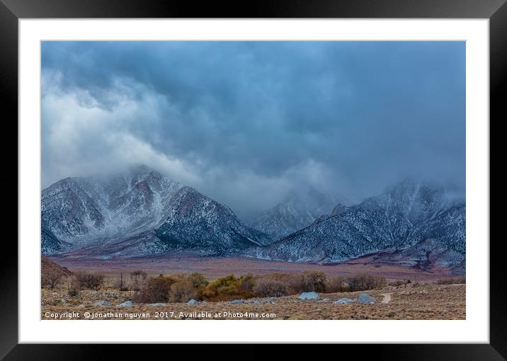 Clouds Over Sierra Framed Mounted Print by jonathan nguyen