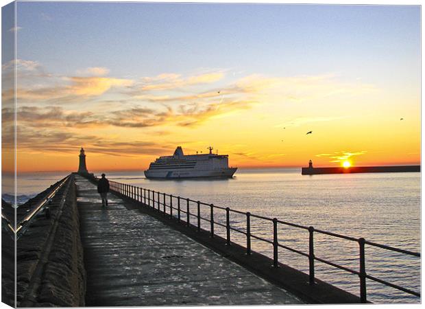 The Mouth Of The Tyne Canvas Print by john appleby
