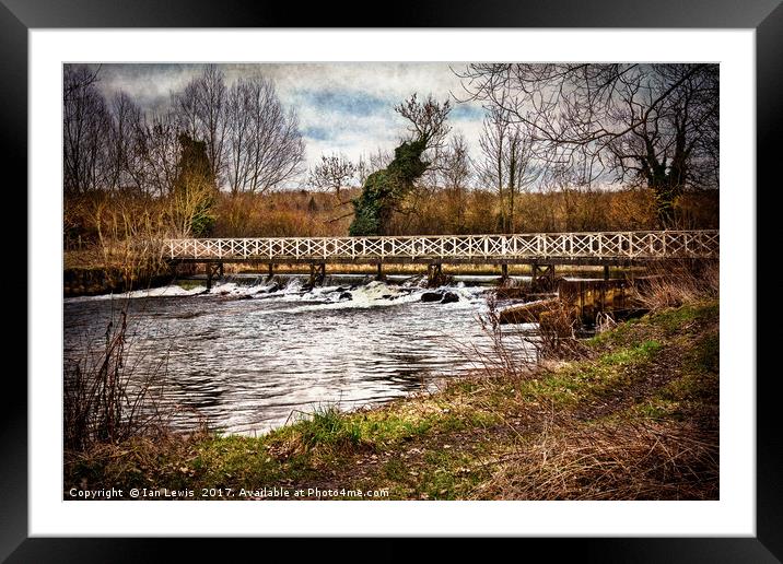 Sulhamstead Weir On The Kennet and Avon Framed Mounted Print by Ian Lewis