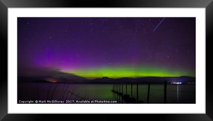 Meteors and Aurora over Loch Lomond Framed Mounted Print by Mark McGillivray