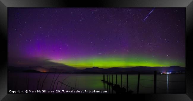 Meteors and Aurora over Loch Lomond Framed Print by Mark McGillivray