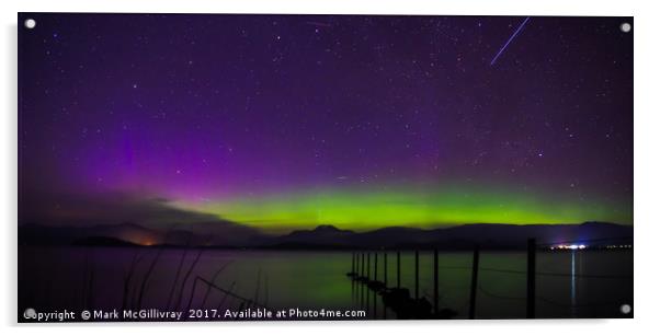 Meteors and Aurora over Loch Lomond Acrylic by Mark McGillivray