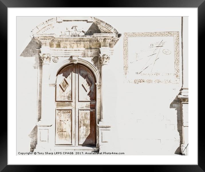 DOORWAY IN SICILY Framed Mounted Print by Tony Sharp LRPS CPAGB