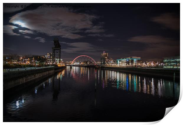 Glasgow by night Print by Paul Storr