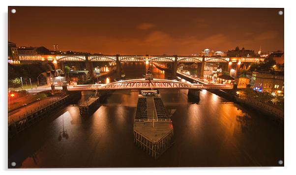 The Swing bridge Acrylic by john appleby