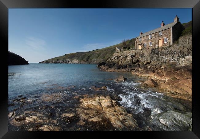 Port Quin Cornwall  Framed Print by Eddie John