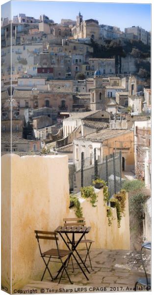 STEPPED ALLEYWAY, SICILY Canvas Print by Tony Sharp LRPS CPAGB