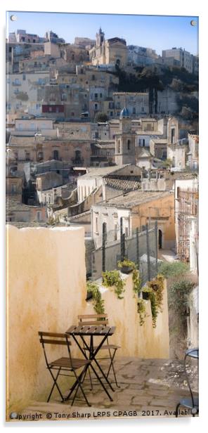 STEPPED ALLEYWAY, SICILY Acrylic by Tony Sharp LRPS CPAGB