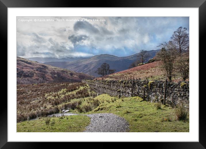 Road to Ullswater Framed Mounted Print by Kevin White
