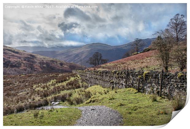 Road to Ullswater Print by Kevin White