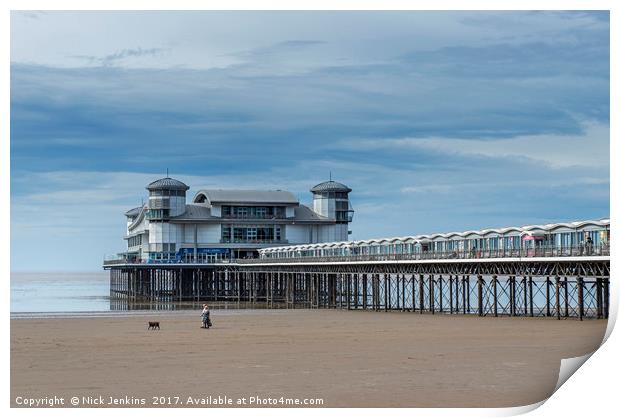 The Grand Pier at Weston Super Mare Somerset Print by Nick Jenkins