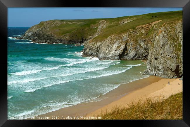 Holywell Bay, Cornwall  Framed Print by Paul F Prestidge