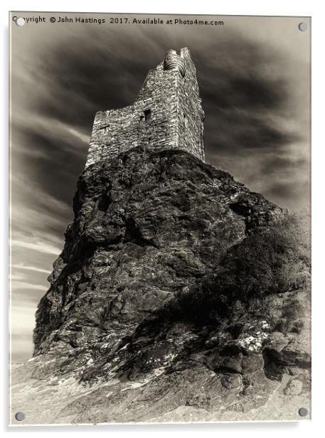 Ayrshire's Coastal Fortress Acrylic by John Hastings