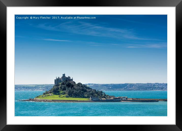 St Michaels Mount Framed Mounted Print by Mary Fletcher