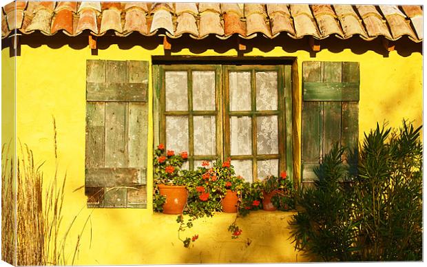 Sunshine and Shutters Canvas Print by Bel Menpes