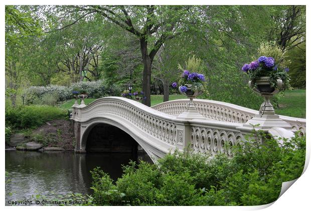 Bow Bridge - Central Park New York  Print by Christiane Schulze