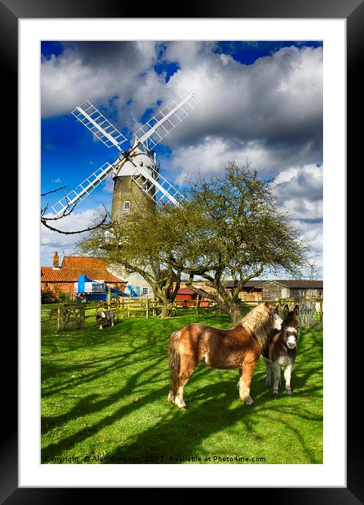 Great Bircham Windmill Framed Mounted Print by Alan Simpson