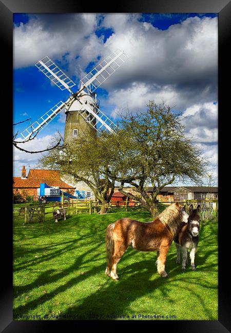 Great Bircham Windmill Framed Print by Alan Simpson