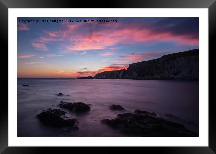 Sunset at Ayrmer Cove Framed Mounted Print by Pete Hemington