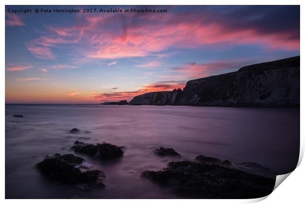 Sunset at Ayrmer Cove Print by Pete Hemington
