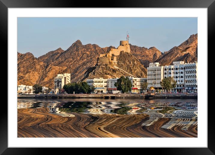 Mutrah Fort  Framed Mounted Print by Valerie Paterson