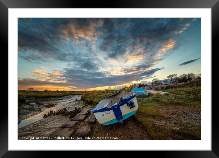 Speckled Spring Sunset Over Beaumont Quay Framed Mounted Print by matthew  mallett