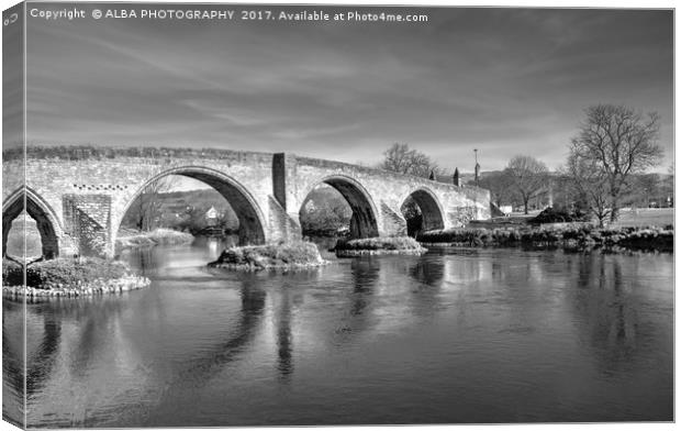 Stirling Old Bridge, Scotland. Canvas Print by ALBA PHOTOGRAPHY