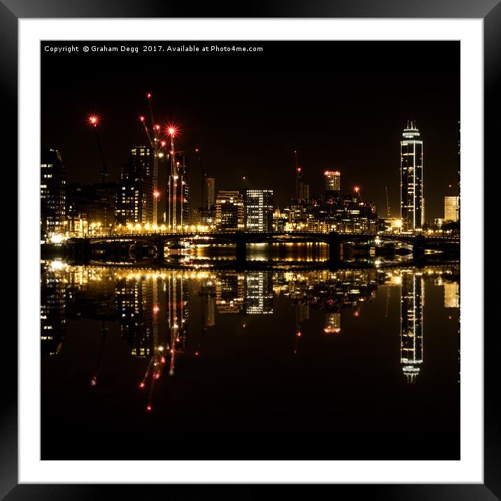 London Reflects Framed Mounted Print by Graham Degg