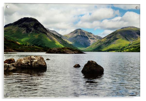Wastwater Lake District Acrylic by Sarah Couzens
