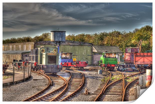 Railway Engine Sheds at Quainton Road Print by Chris Thaxter