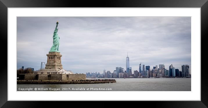 Liberty Skyline  Framed Mounted Print by William Duggan